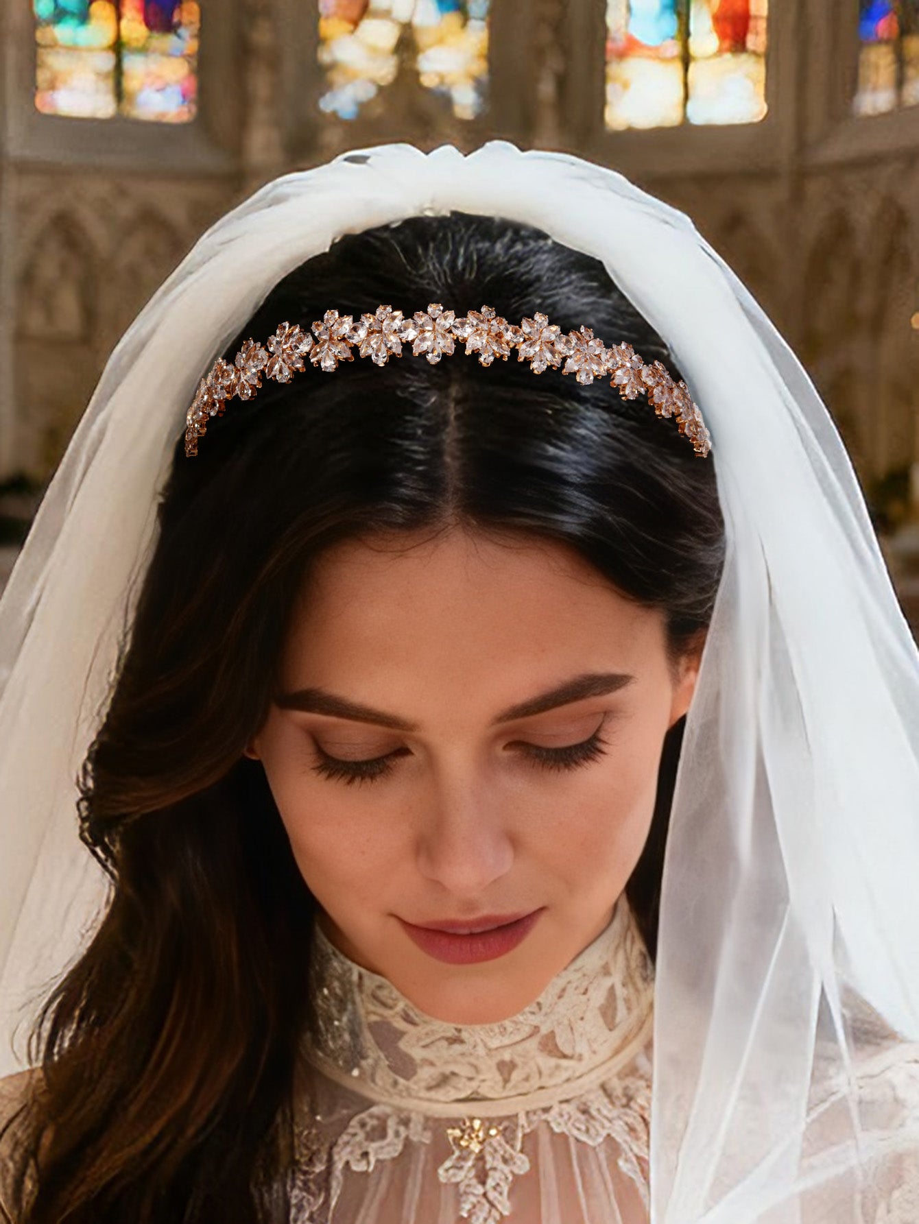 Luxury zirconia hairband