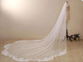 Lace trim veil