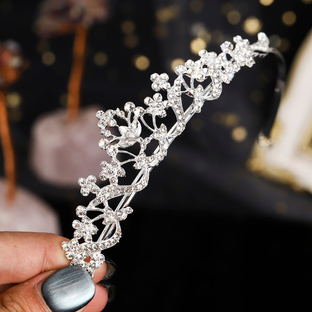 Flower crown hair rhinestone