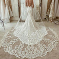 Delicate lace appliques veil