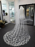 3d flowers veil